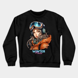 Winter Mode - Women's Snowboard Crewneck Sweatshirt